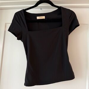Caslon Black Square Neck Short Sleeve Top